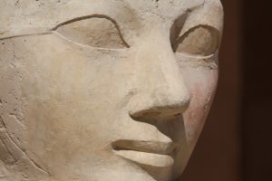 Face sculpture of Queen Hatshepsut at Luxor, Egypt