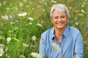 middle age woman smiling