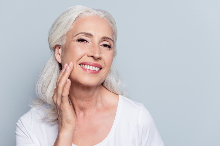 Woman enjoying results of ultherapy